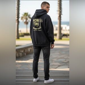 Vintage Pismo Beach Kon Tiki Inn Zip Up Hoodie 🌴